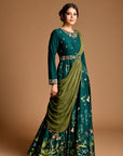 Dahlia Gown Anarkali With Draped Dupatta