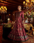 Bageecha Peacock Anarkali Set