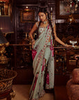 Idika Vintage Rose Handcrafted Saree
