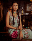 Idika Vintage Rose Handcrafted Saree
