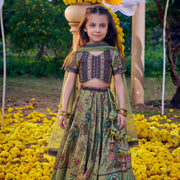 Bageecha Peacock Lehenga