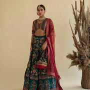 Bageecha Peacock Lehenga