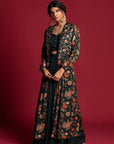 Nadia Cape Jacket With Flared Pants