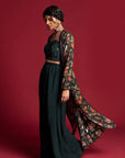Nadia Cape Jacket With Flared Pants