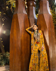 Tarini Manchanda in Saira Cape Set With Gharara And Bustier