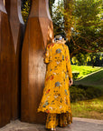 Tarini Manchanda in Saira Cape Set With Gharara And Bustier