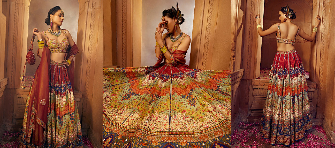Karwa Chauth Special, Order Now✨ 1st :- Lehenga(Stitched) Lehenga Fabric :  Dola Silk Lehenga Work : Patola Print with foil work… | Instagram