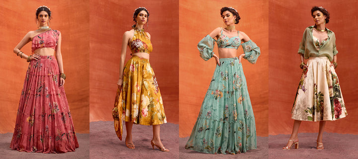 Summer Breeze Blooms: Floral Skirt Sets for Warm Days