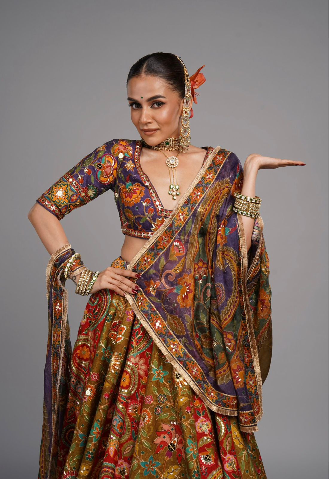 Komal Pandey in Prisha Lehenga Set