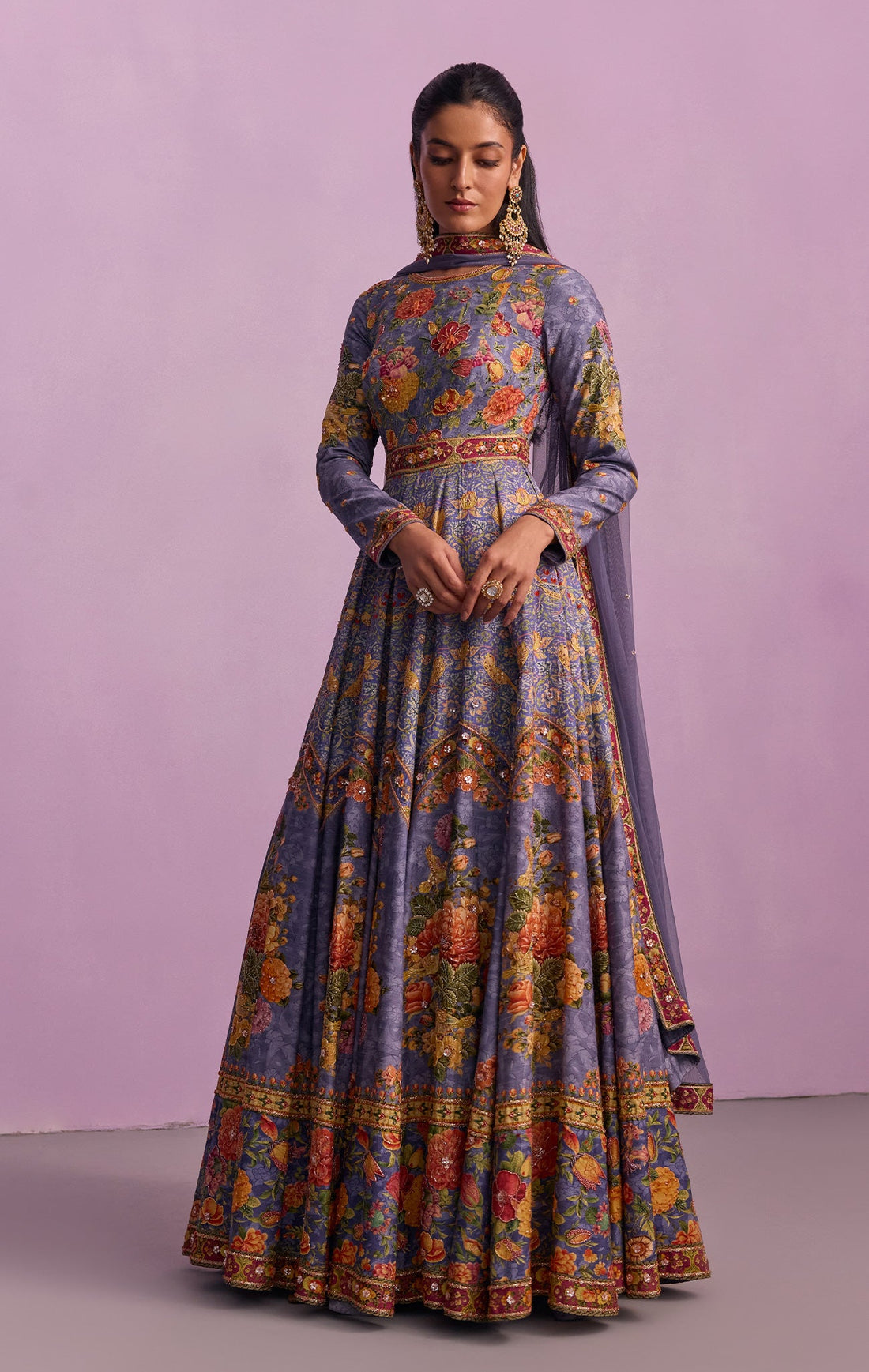 Tahira Anarkali Set by Kalista