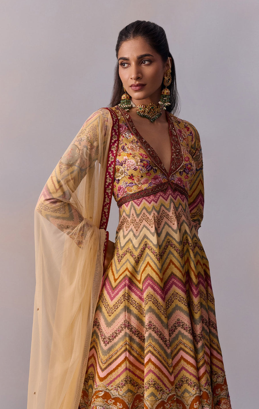 Kushnaz Anarkali Set