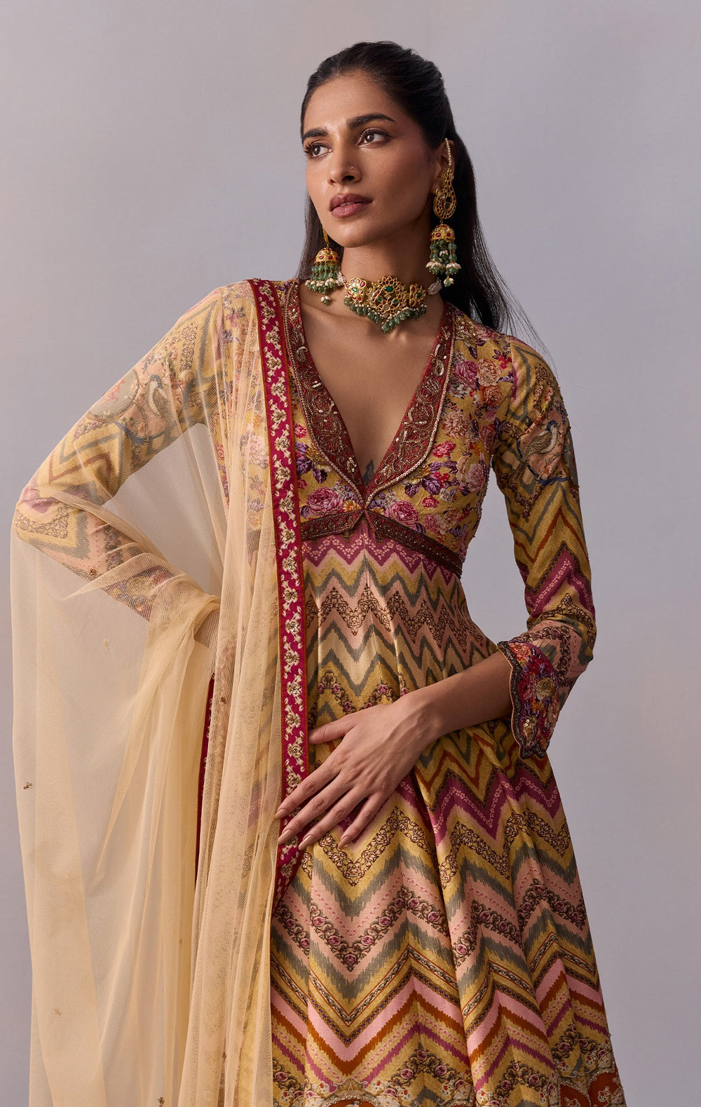 Kushnaz Anarkali Set