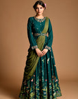 Dahlia Gown Anarkali With Draped Dupatta