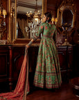 Bageecha Peacock Anarkali Set