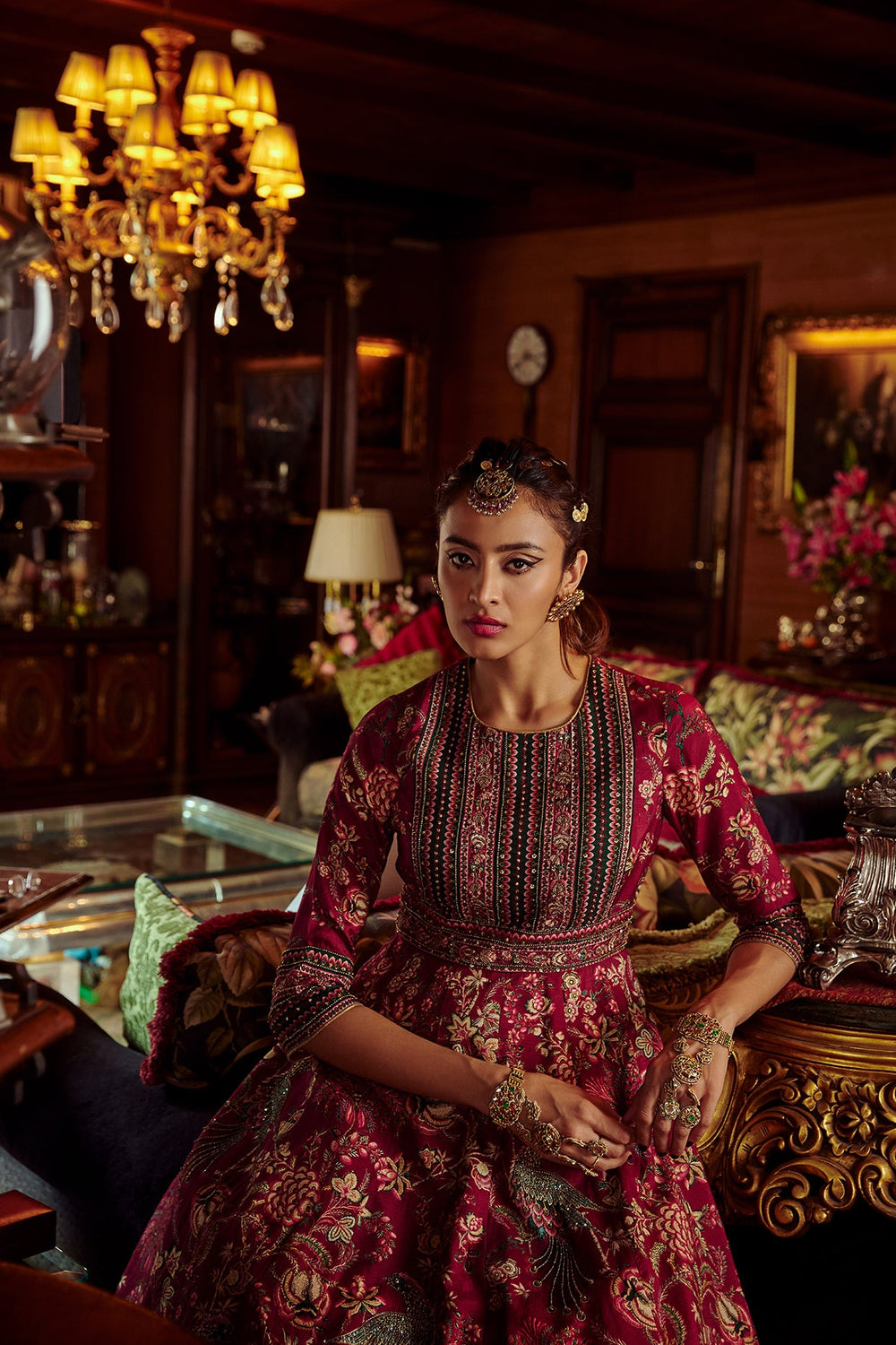 Bageecha Peacock Anarkali Set
