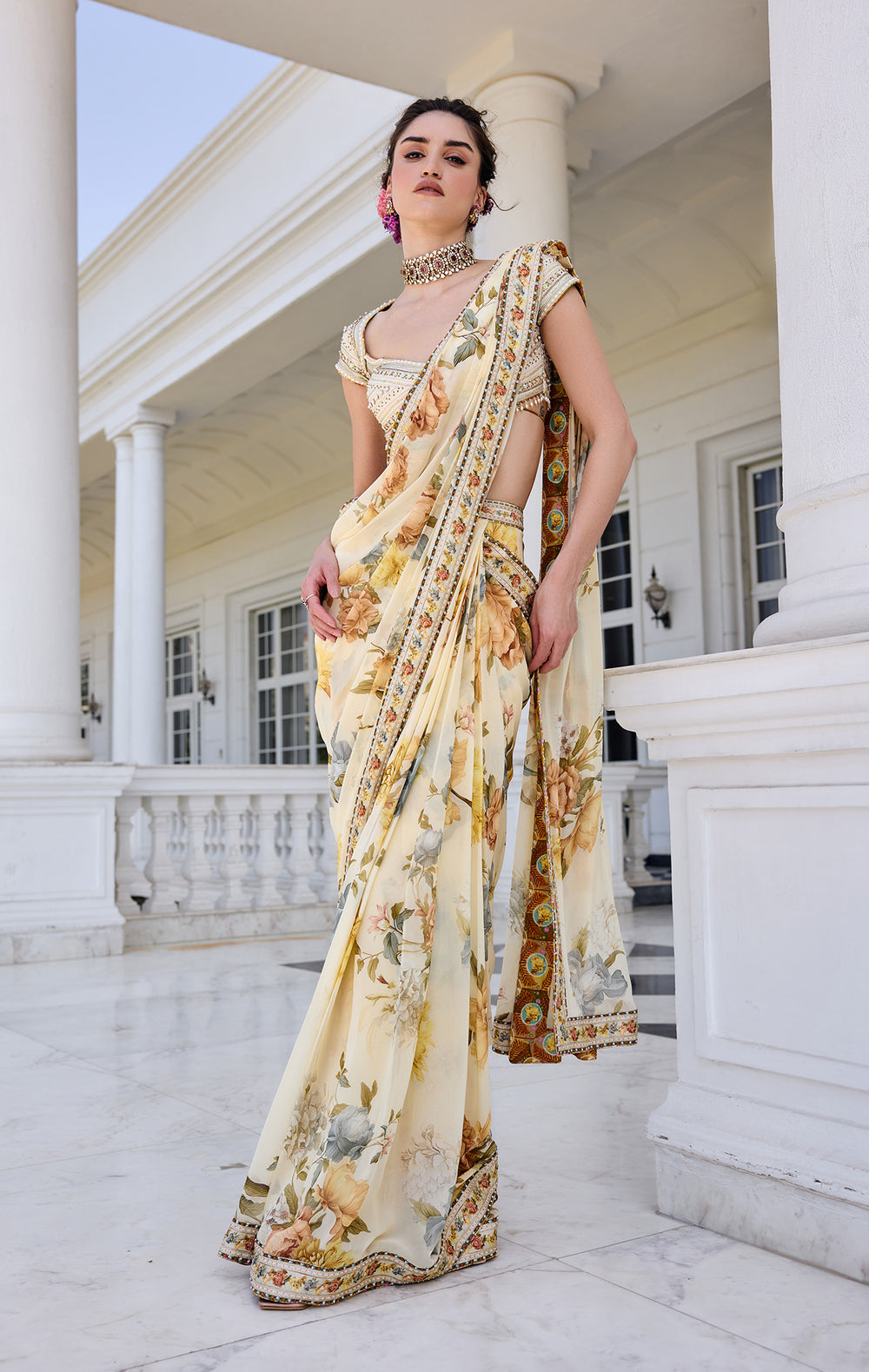 Frida Draped Saree Set