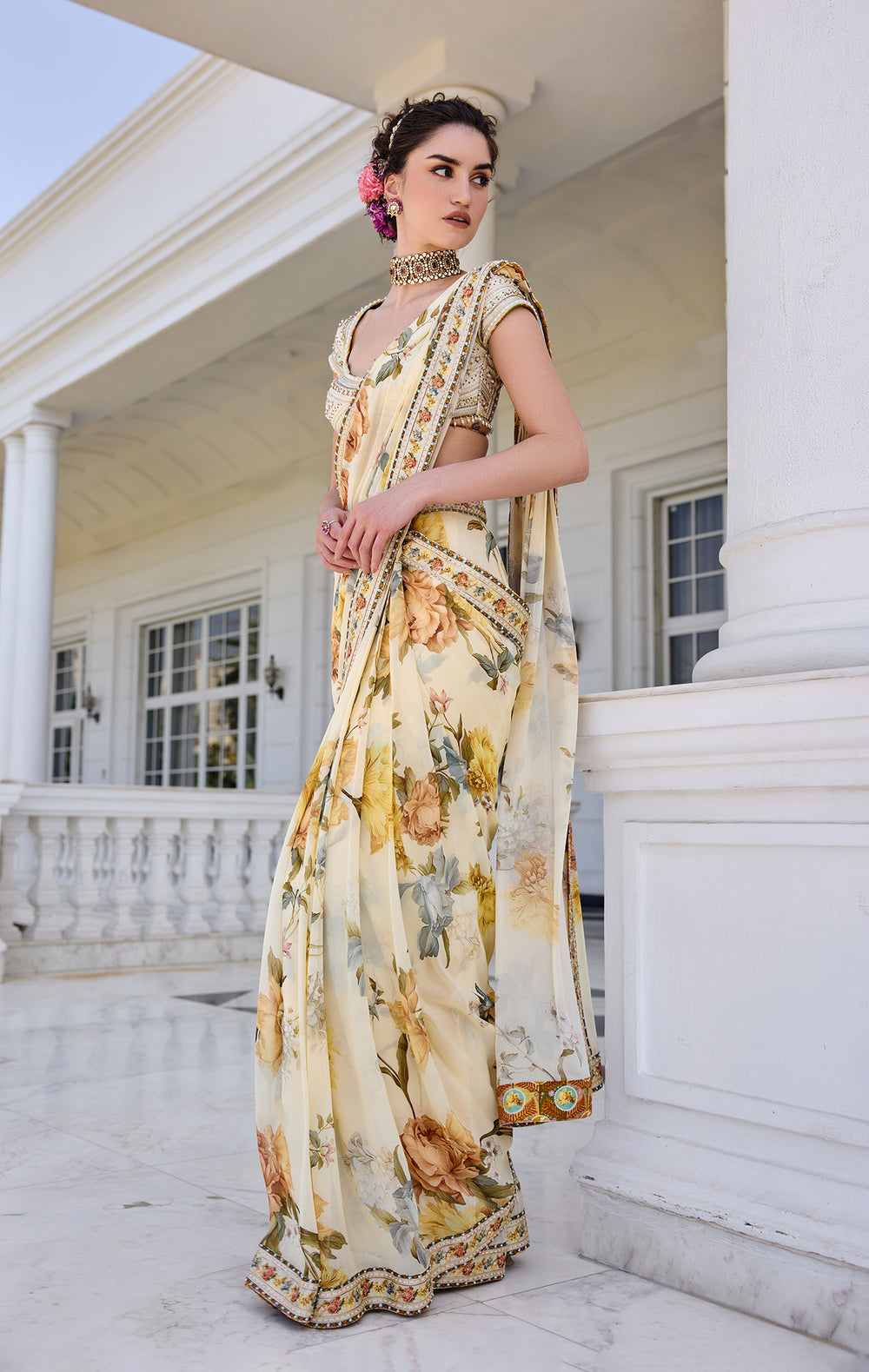 Frida Draped Saree Set