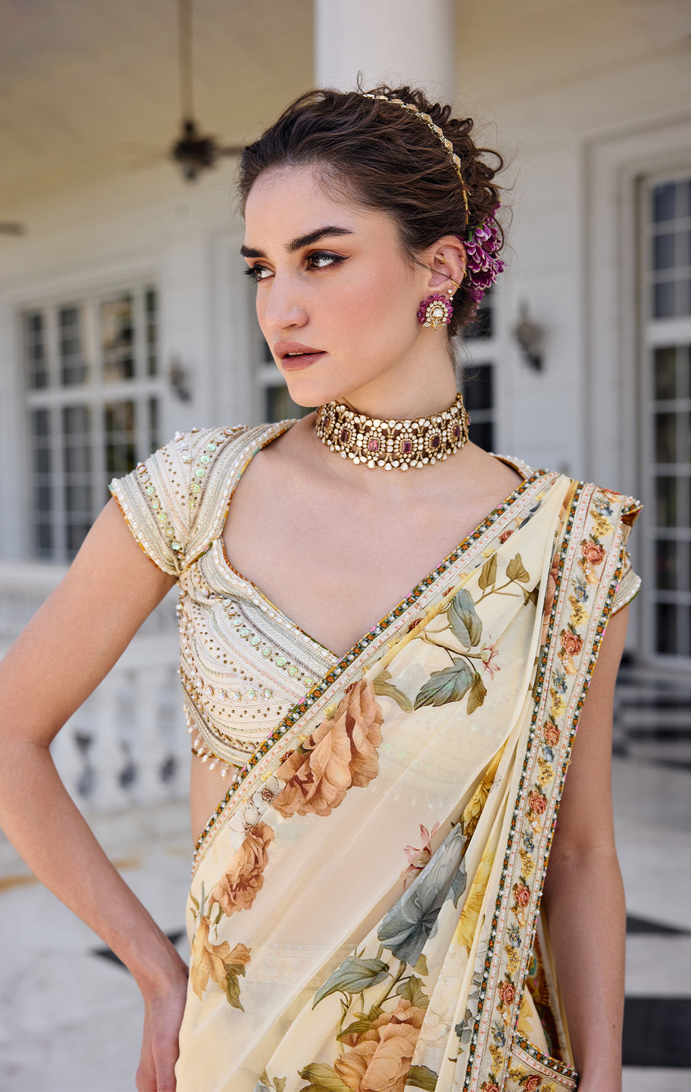 Frida Draped Saree Set