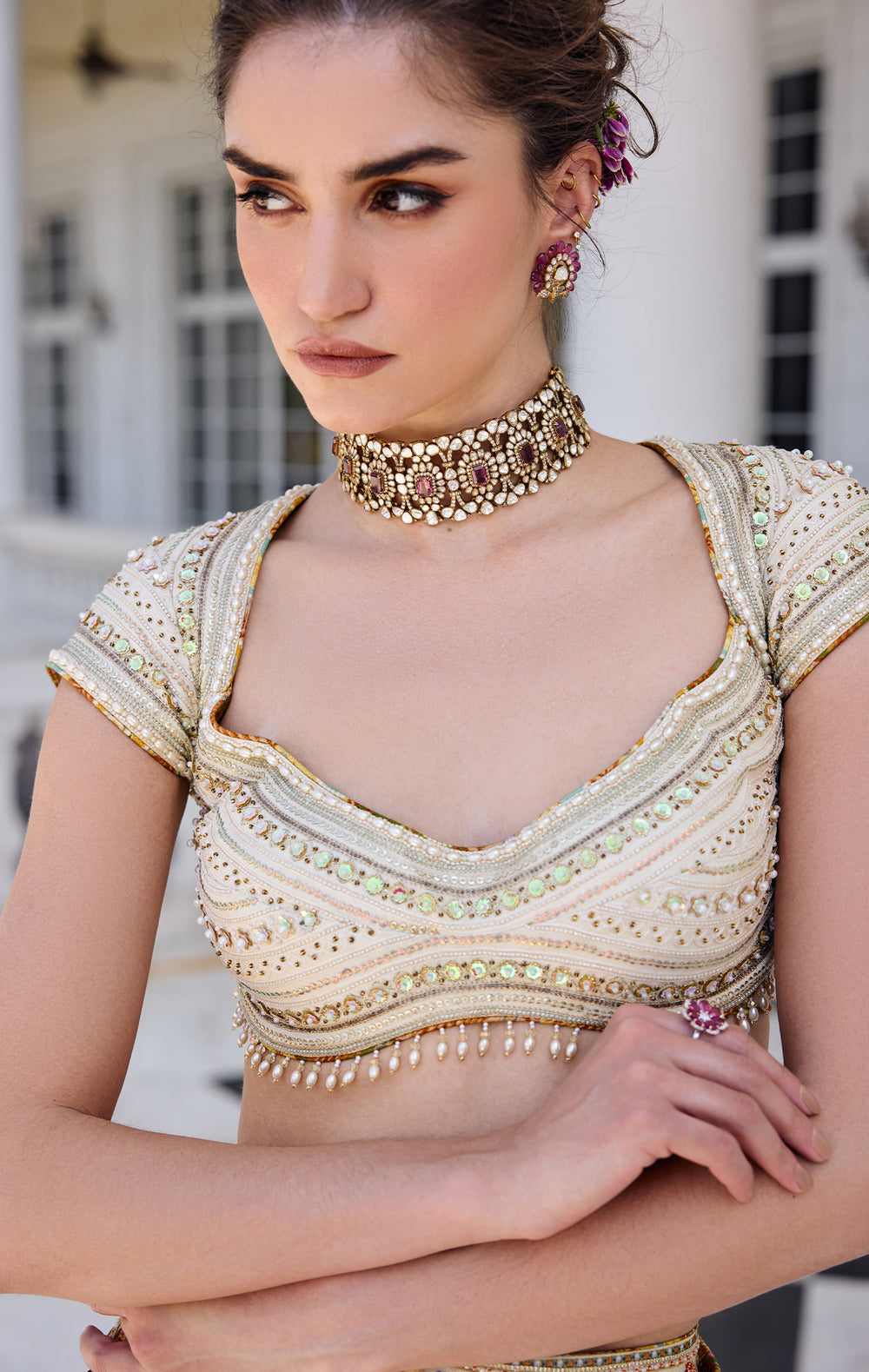 Frida Draped Saree Set