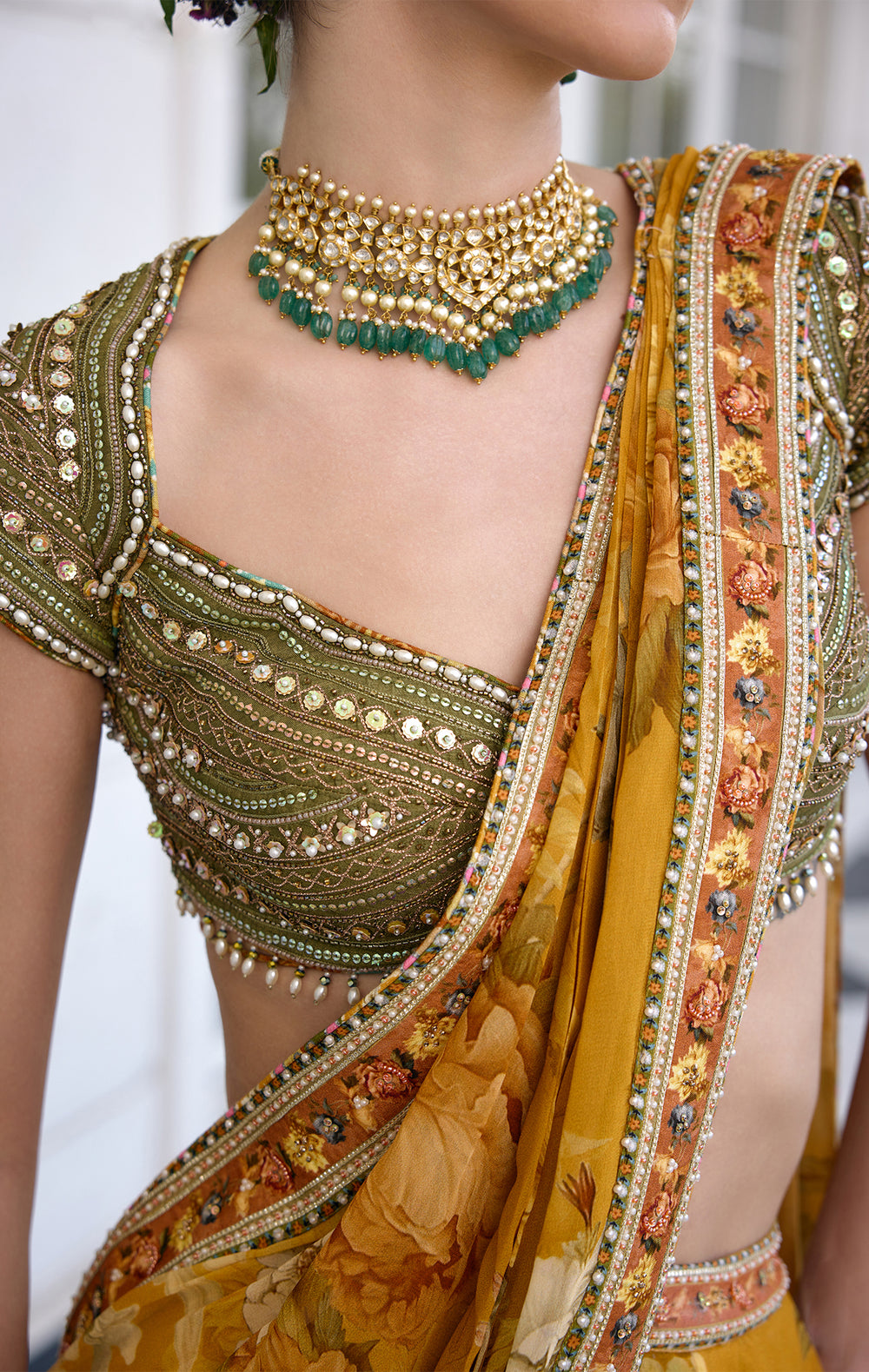 Frida Draped Saree Set