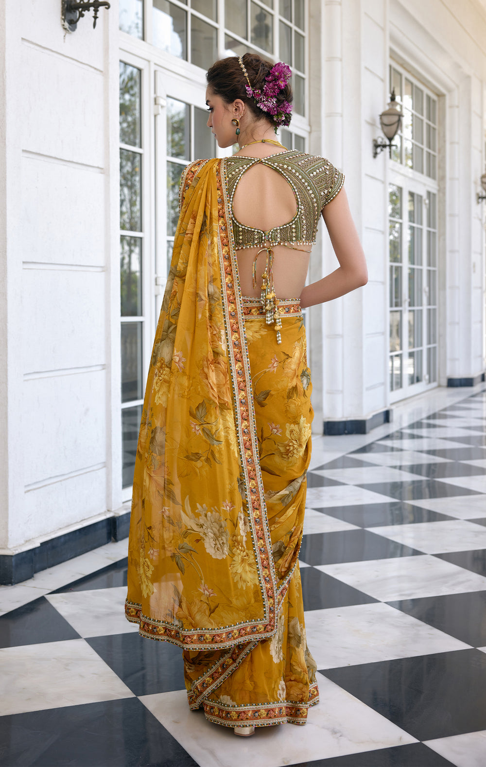 Frida Draped Saree Set