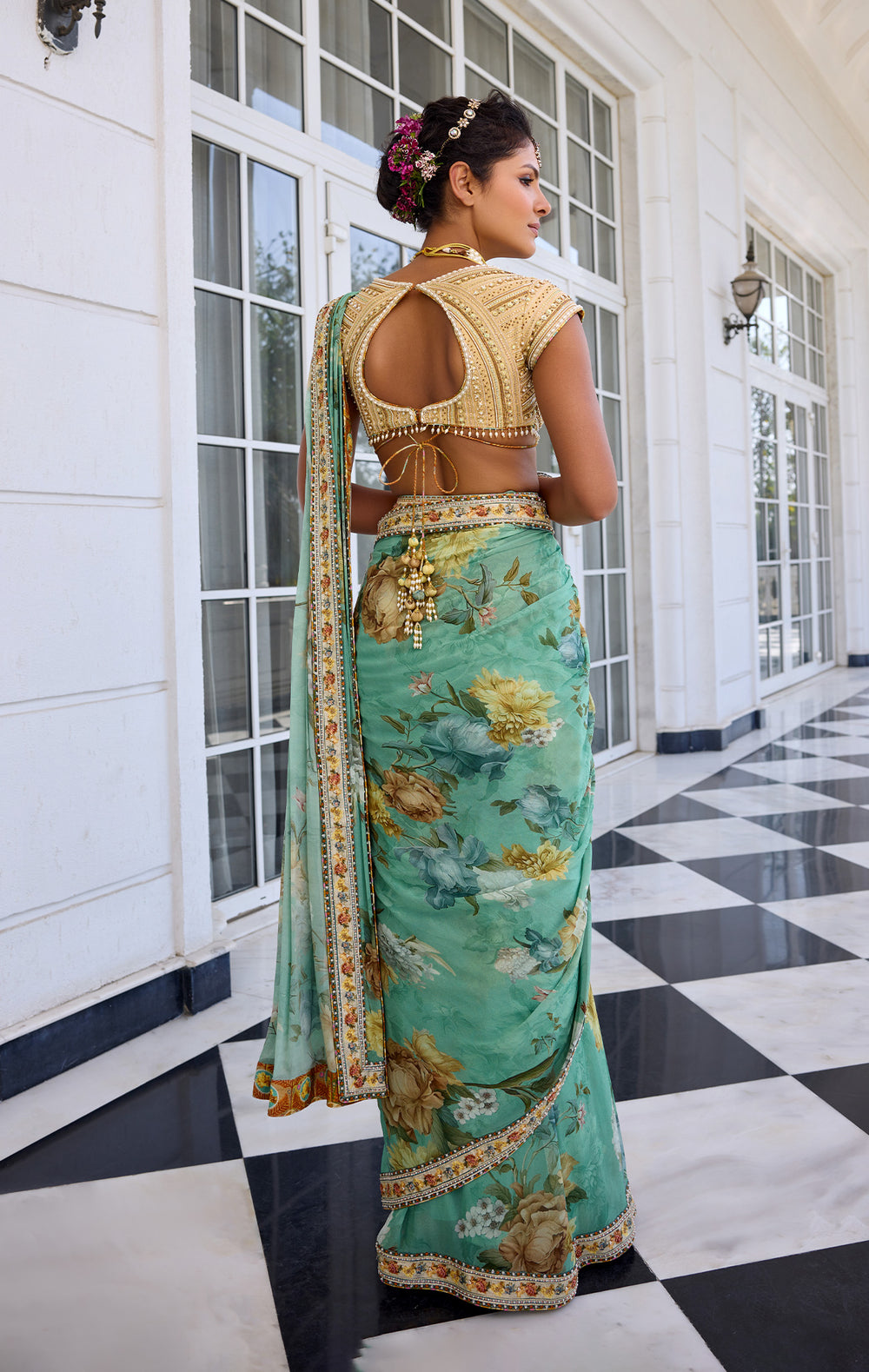 Frida Draped Saree Set