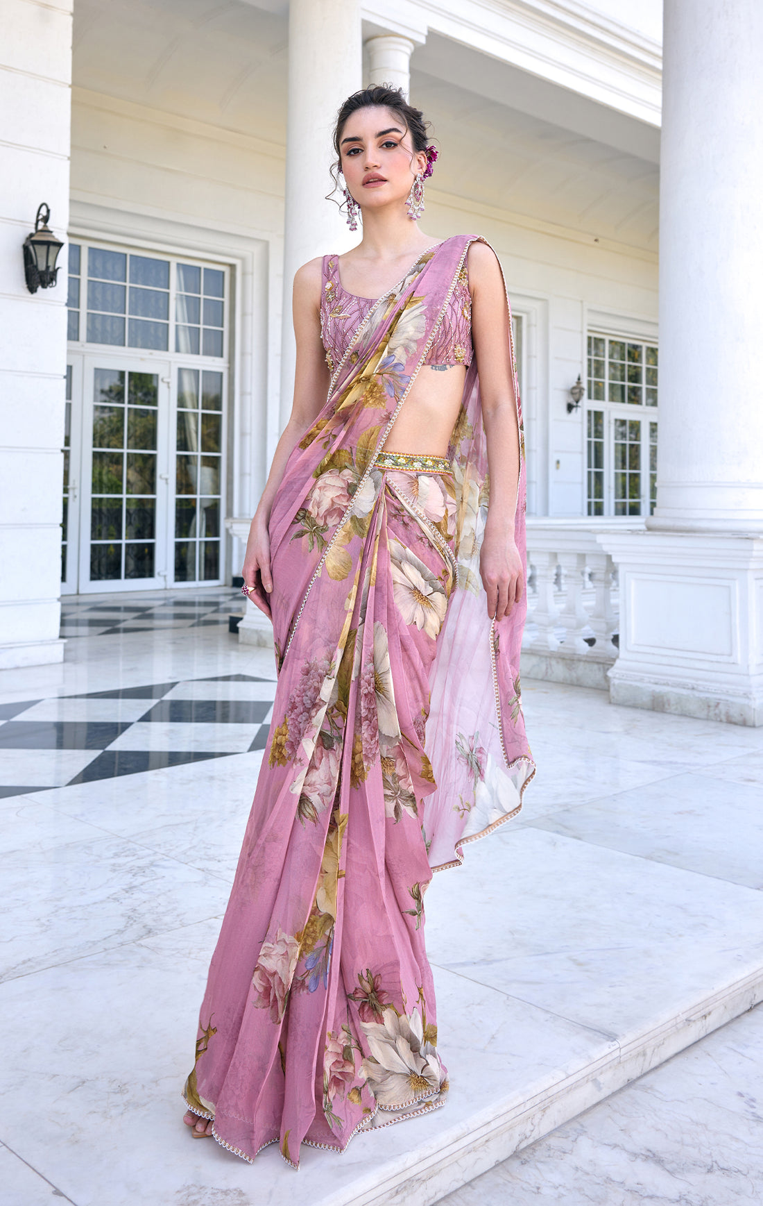 Keisha Draped Saree Set