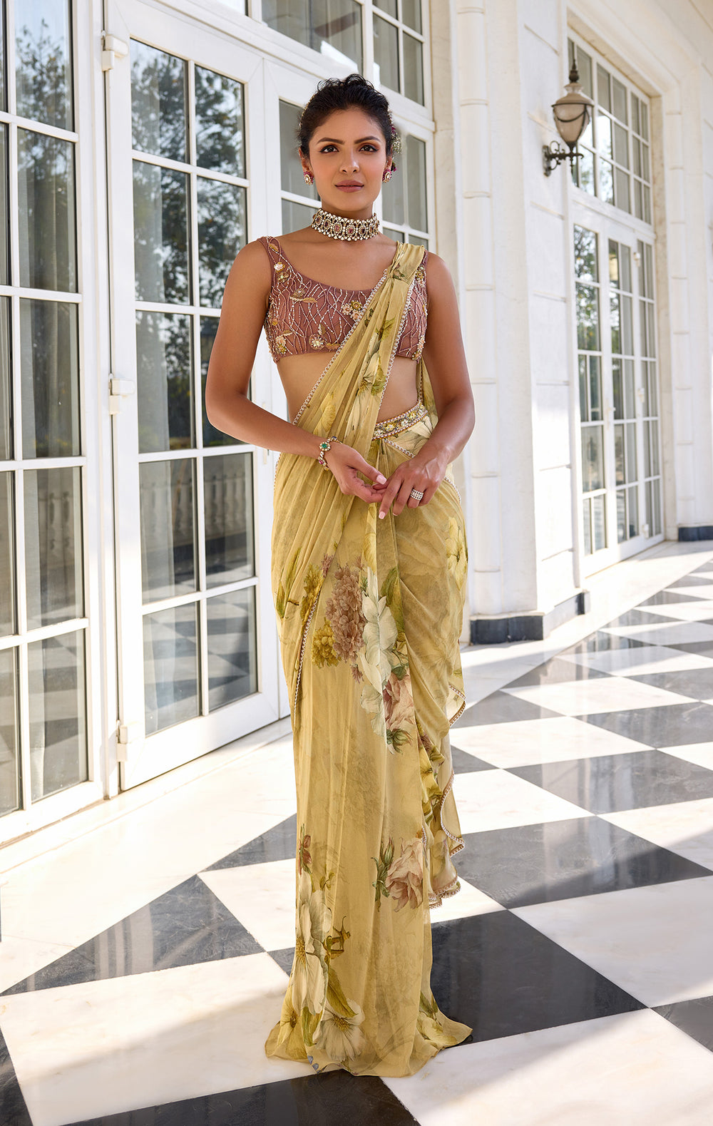 Keisha Draped Saree Set