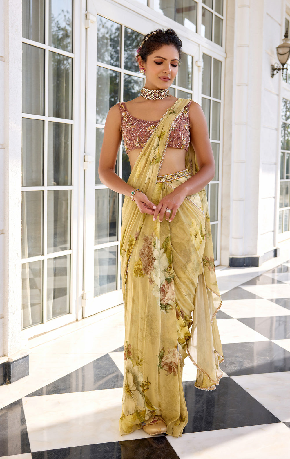Keisha Draped Saree Set