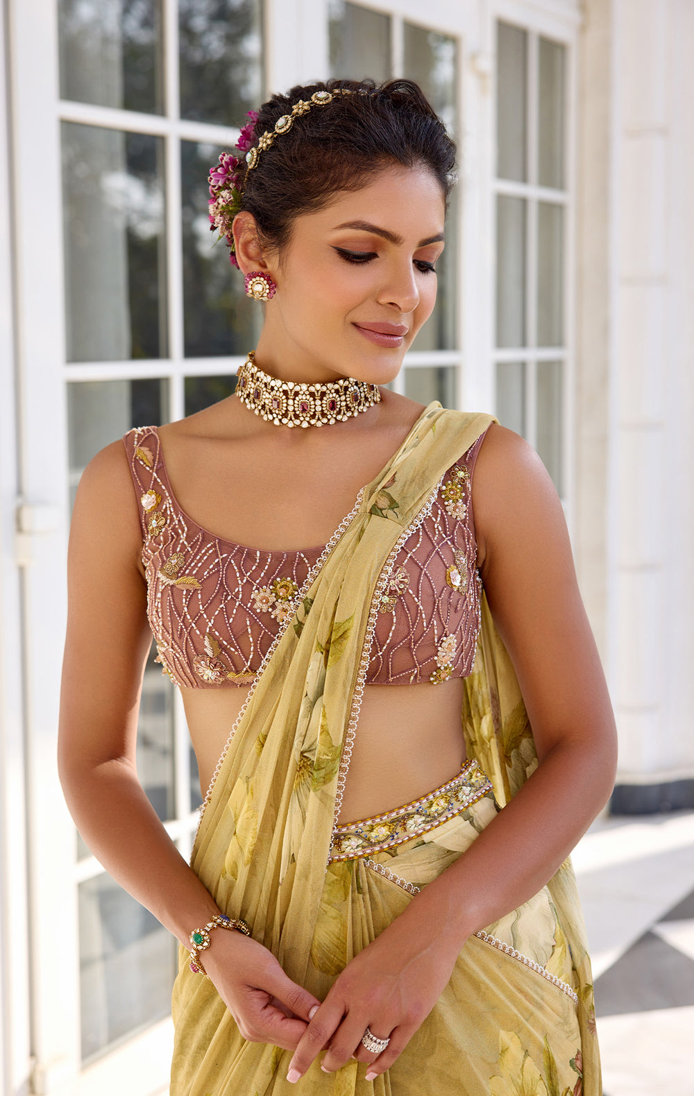 Keisha Draped Saree Set