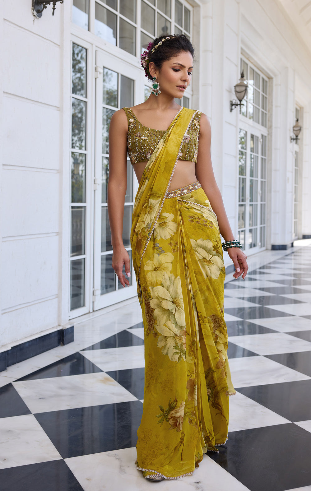 Keisha Draped Saree Set