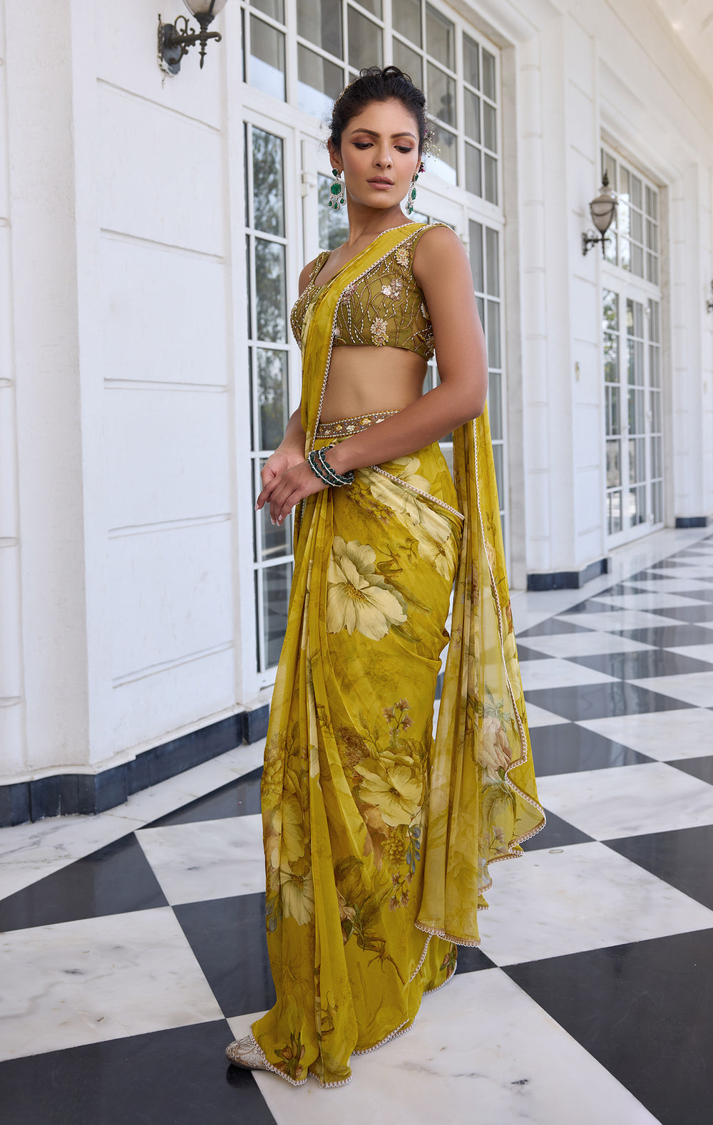 Keisha Draped Saree Set