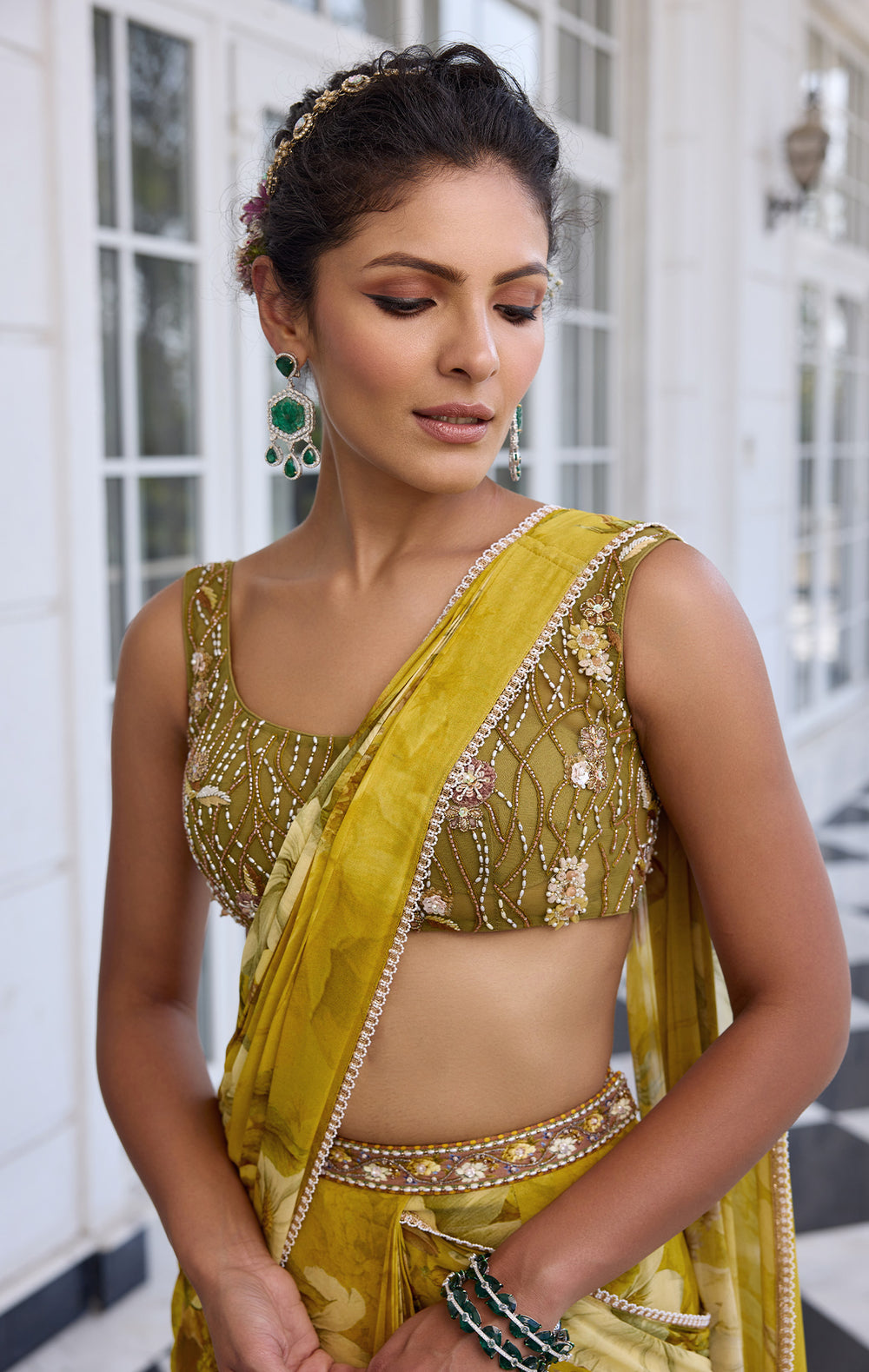 Keisha Draped Saree Set