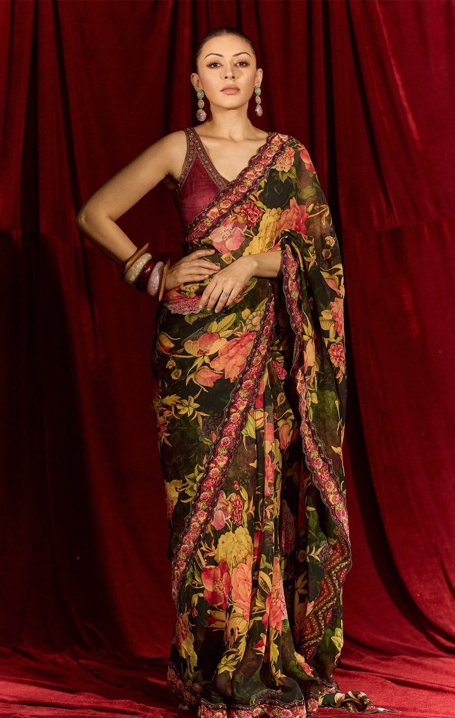 Hansika Motwani in Ruhie Saree