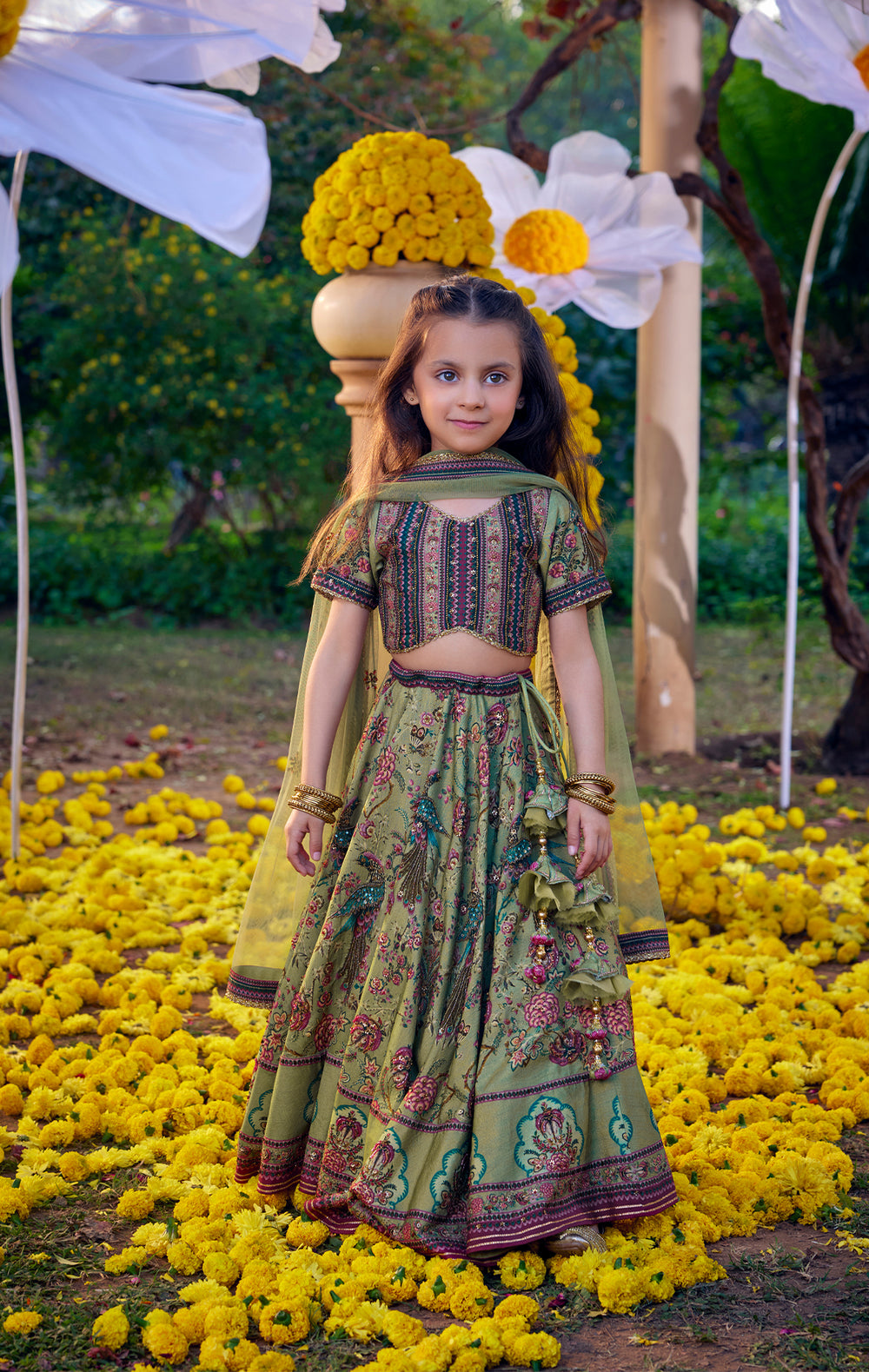 Bageecha Peacock Lehenga