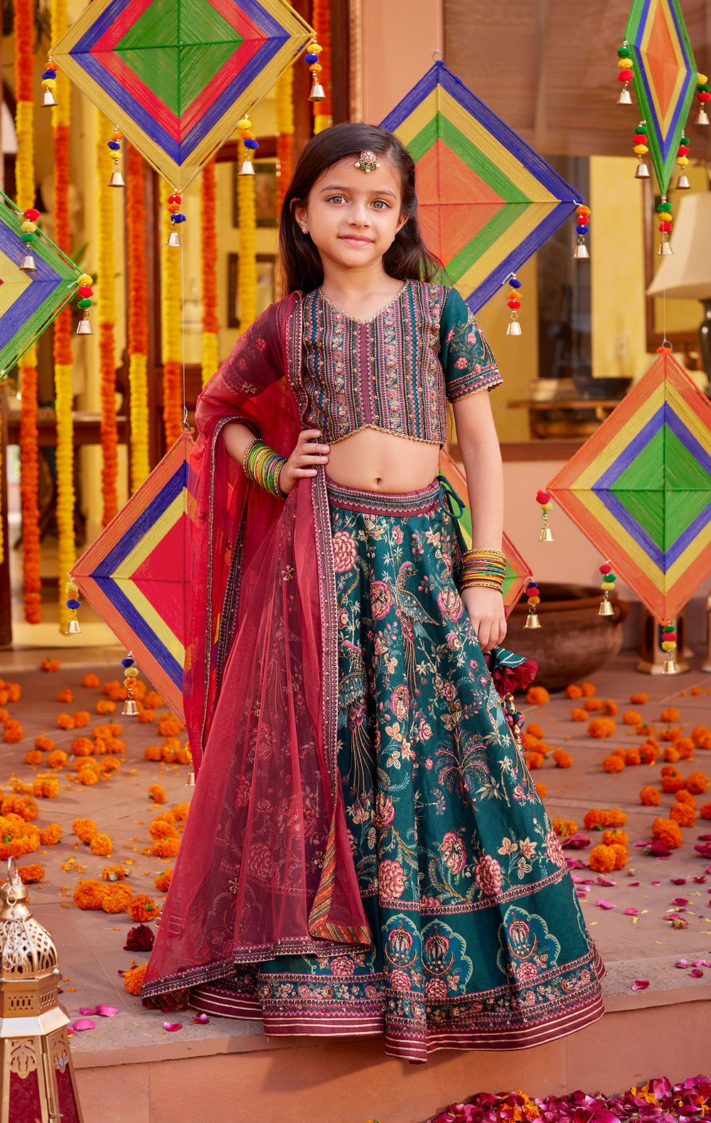 Bageecha Peacock Lehenga