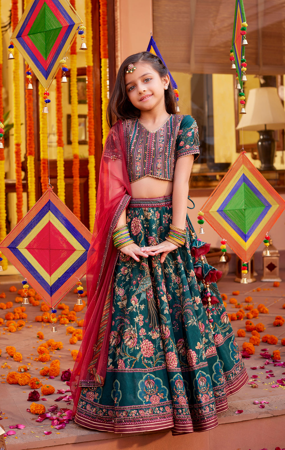 Bageecha Peacock Lehenga