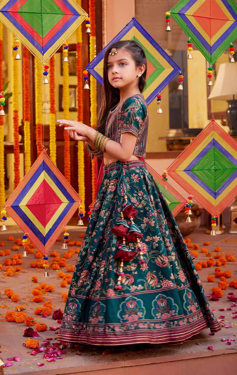 Bageecha Peacock Lehenga