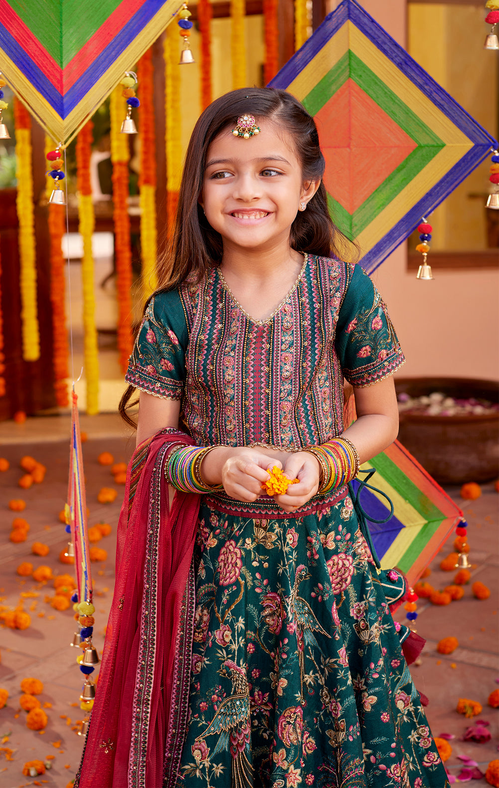 Bageecha Peacock Lehenga