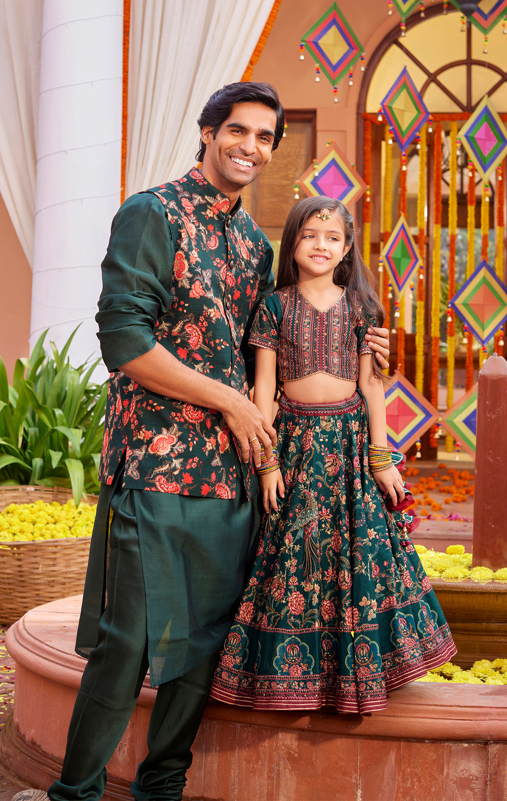 Bageecha Peacock Lehenga