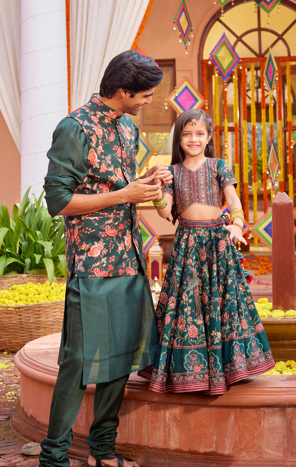 Bageecha Peacock Lehenga