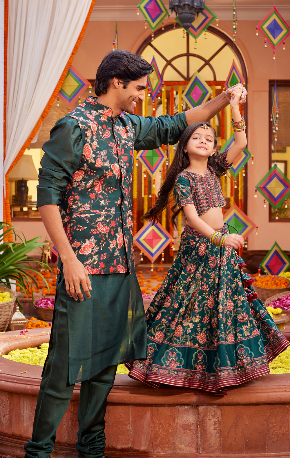 Bageecha Peacock Lehenga
