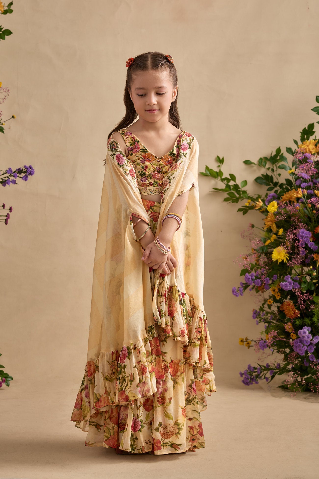 Naira Cape/Sharara Set