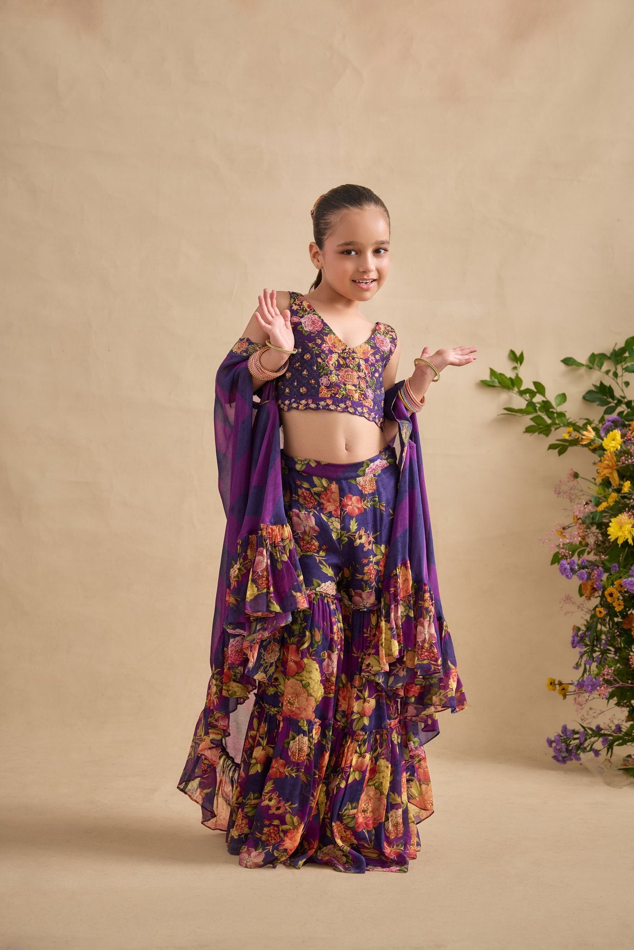 Naira Cape/Sharara Set