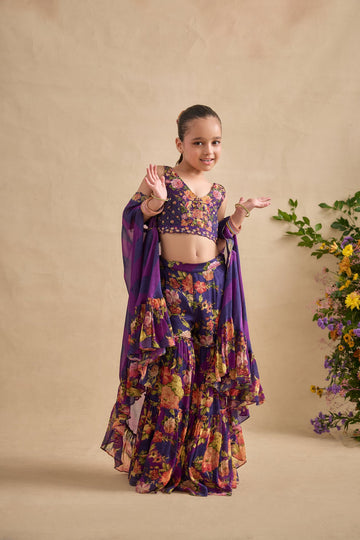 Naira Cape/Sharara Set