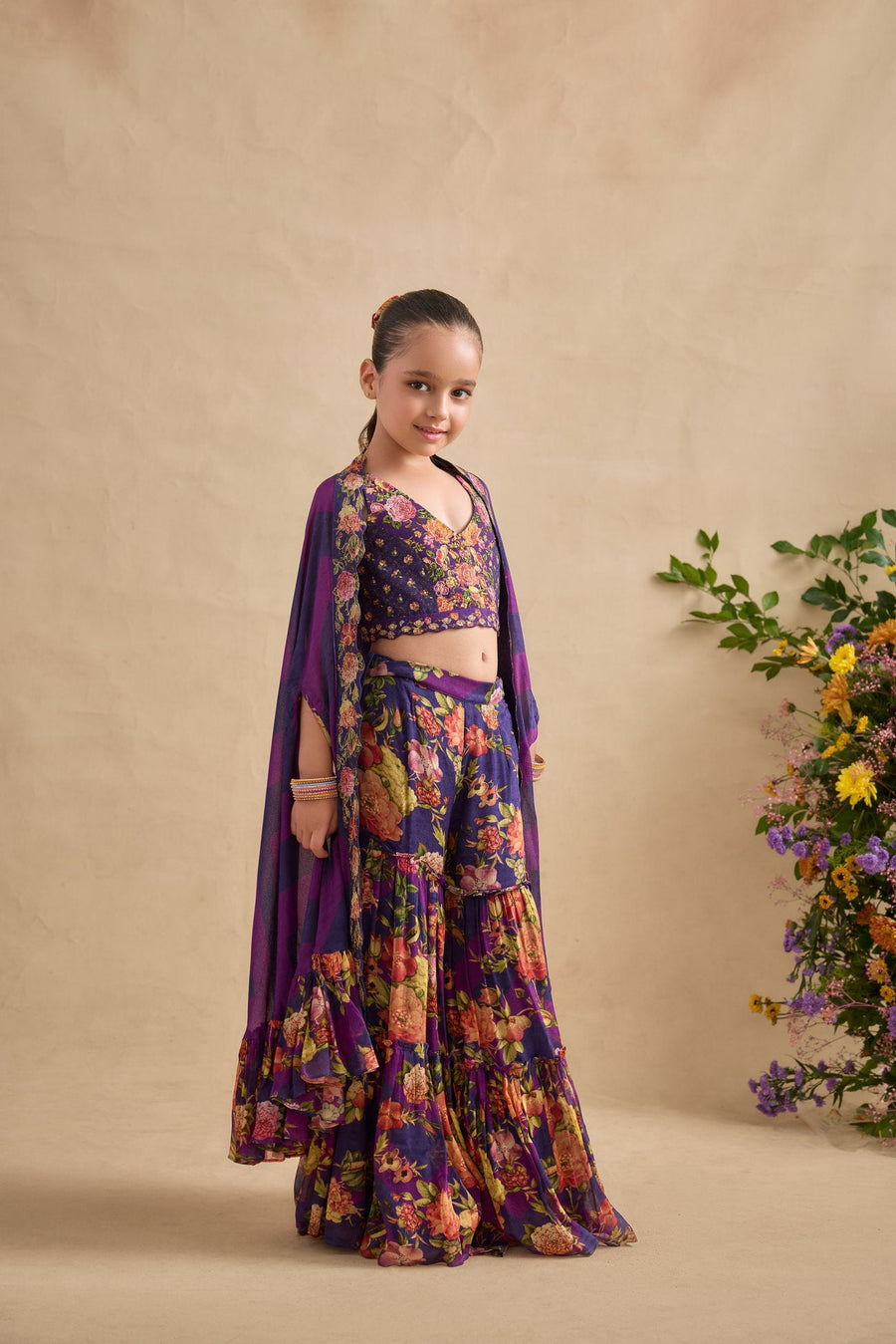 Naira Cape/Sharara Set