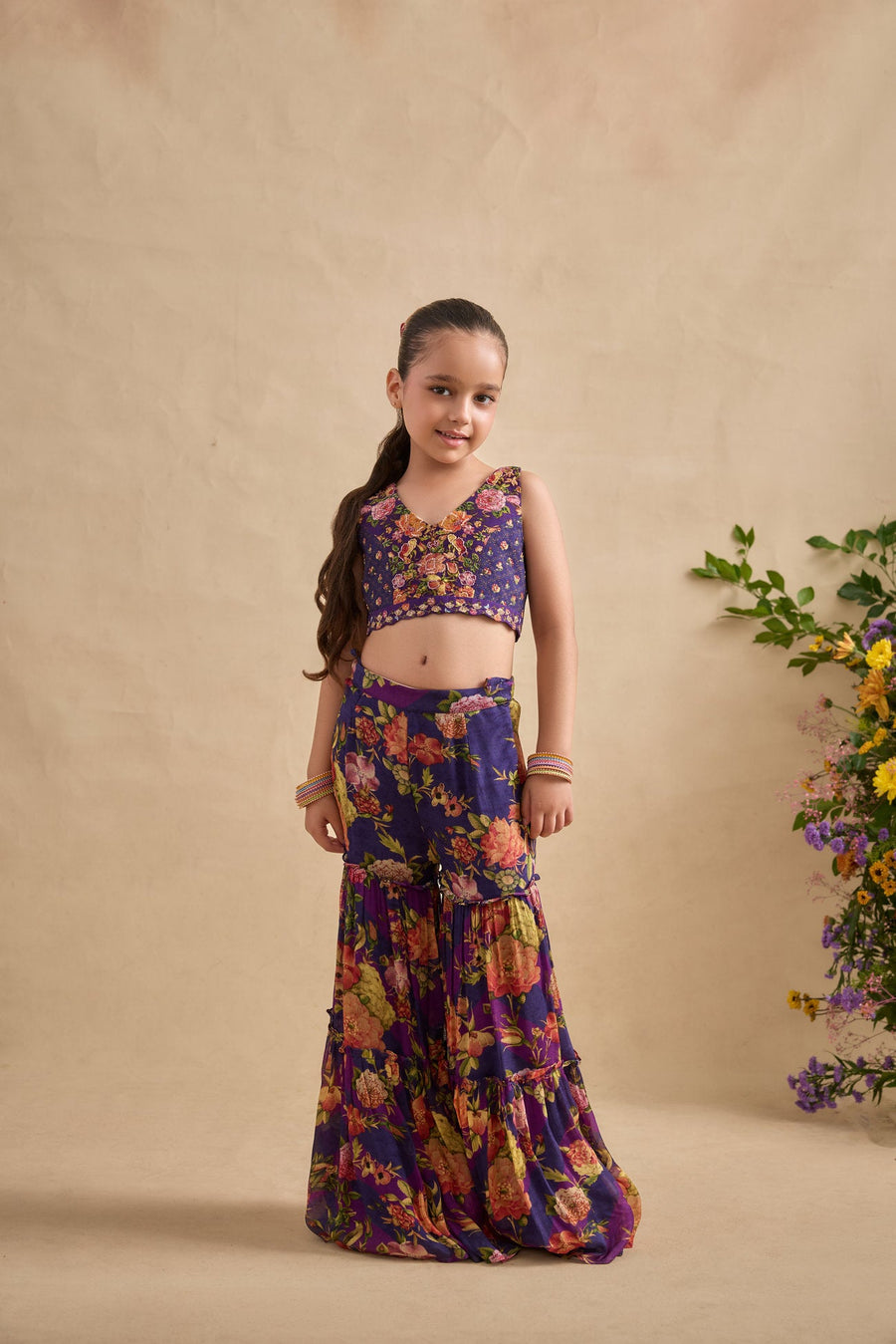 Naira Cape/Sharara Set