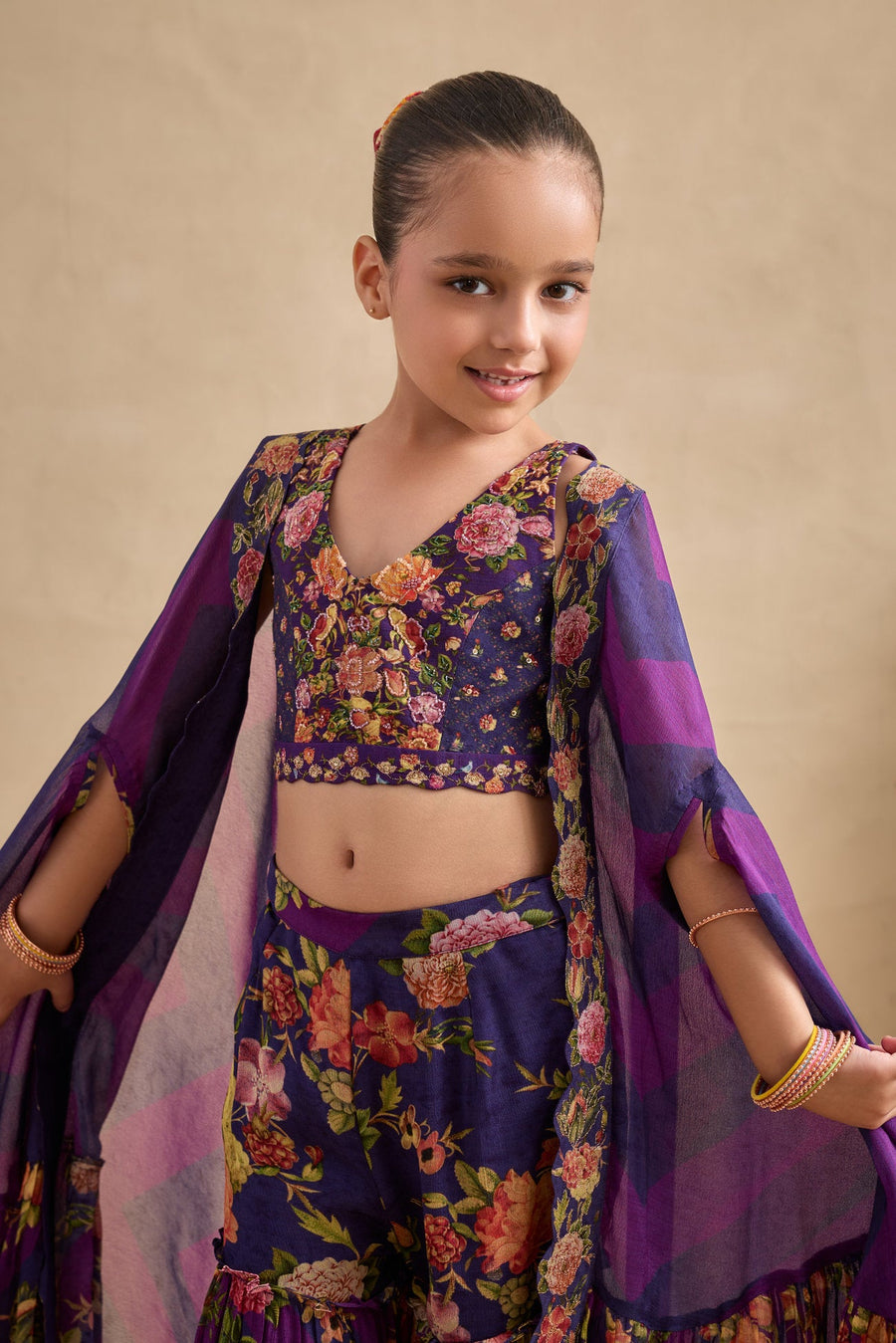 Naira Cape/Sharara Set