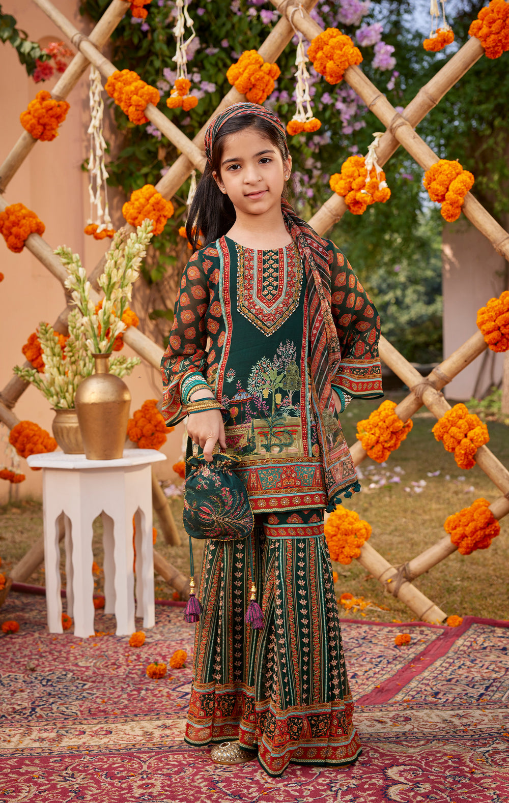 Siah Gharara Set