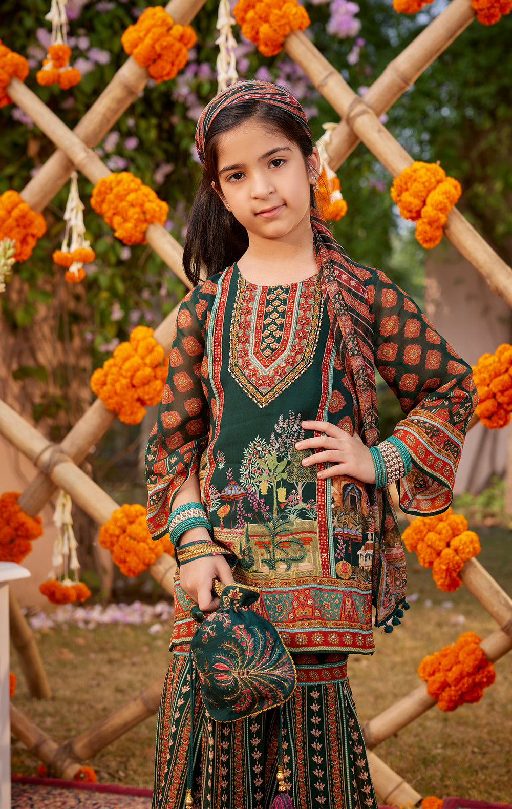 Siah Gharara Set